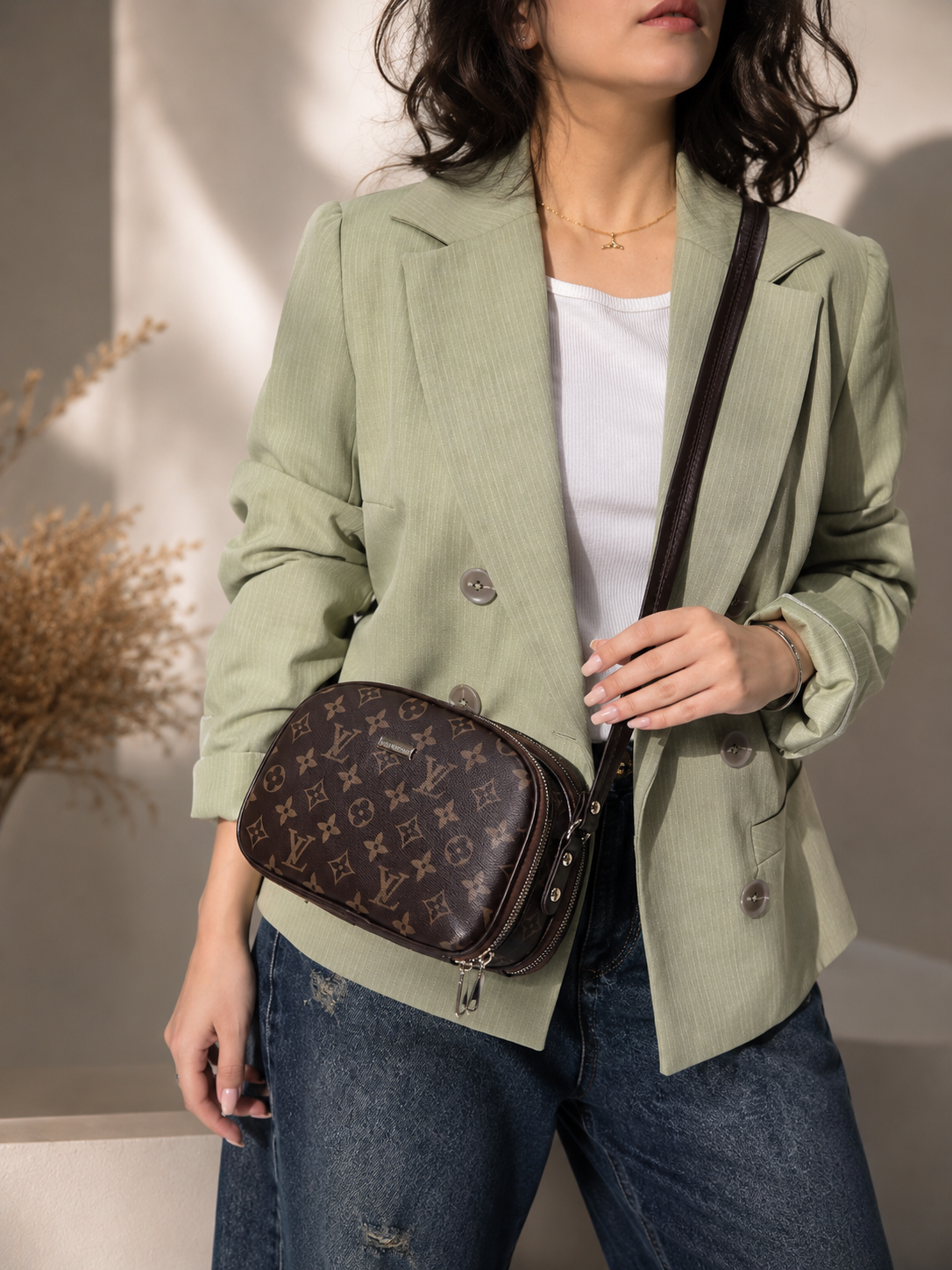 کیف پاسپورتی زنانه Louis Vuitton (لویی ویتون) مدل پاسپورتی بزرگ با طراحی لوکس و مینیمال